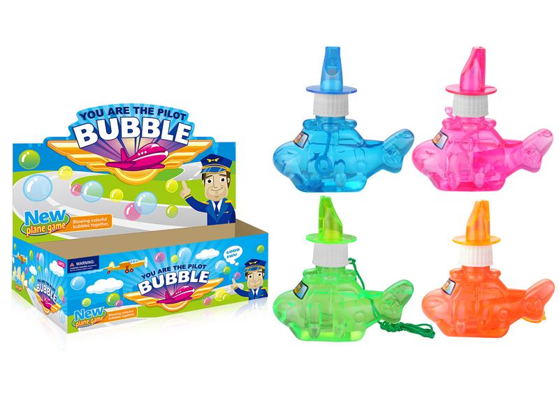 24PCS Airplane  Bubble Toys  with Whistle   4 Colors