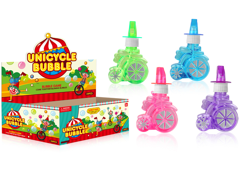 24PCS Bicycle  Bubble Toys  with Whistle   4 Colors