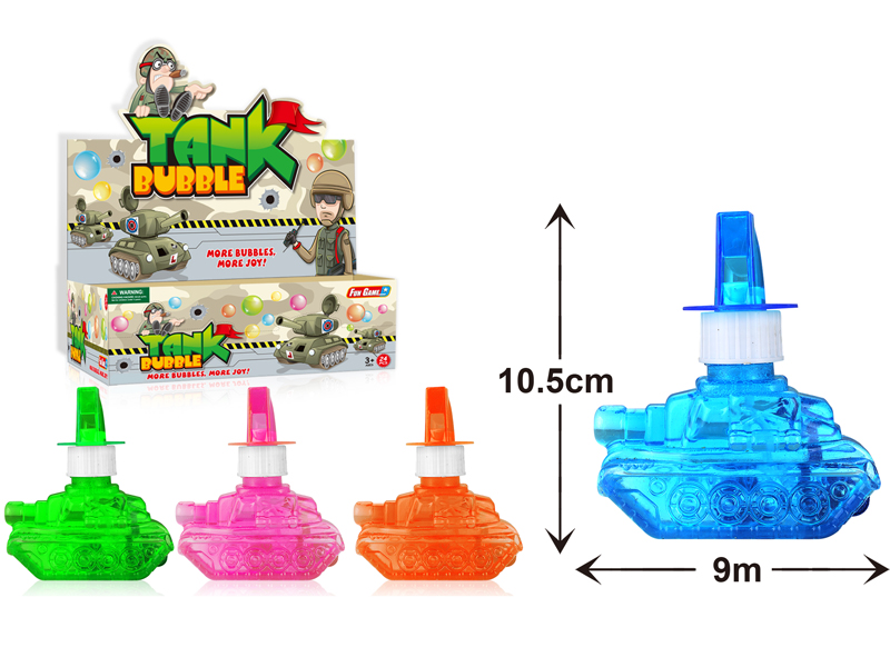 24PCS Tank  Bubble Toys  with Whistle   4 Colors