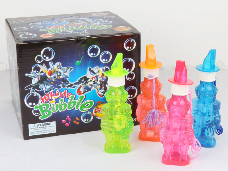 24PCS Bubble Toys with Whistle   4 Colors