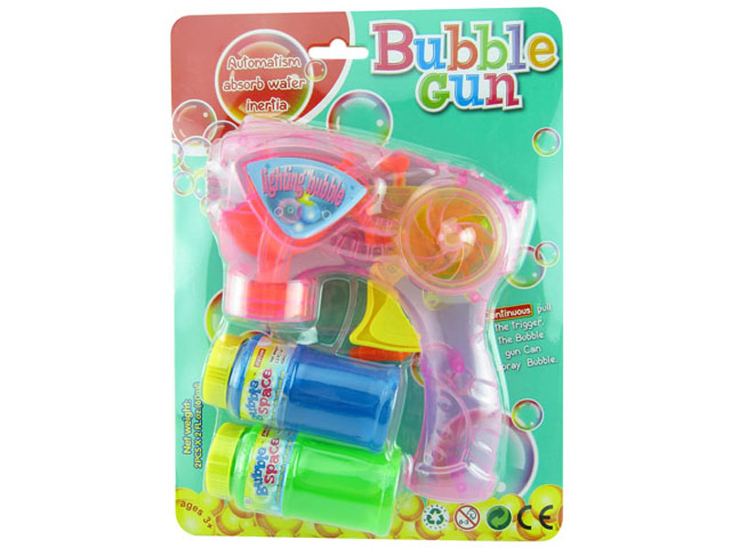 Friction Bubble Gun with light 2 Colors