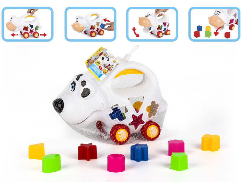 Dog Intelligent Building Blocks Car