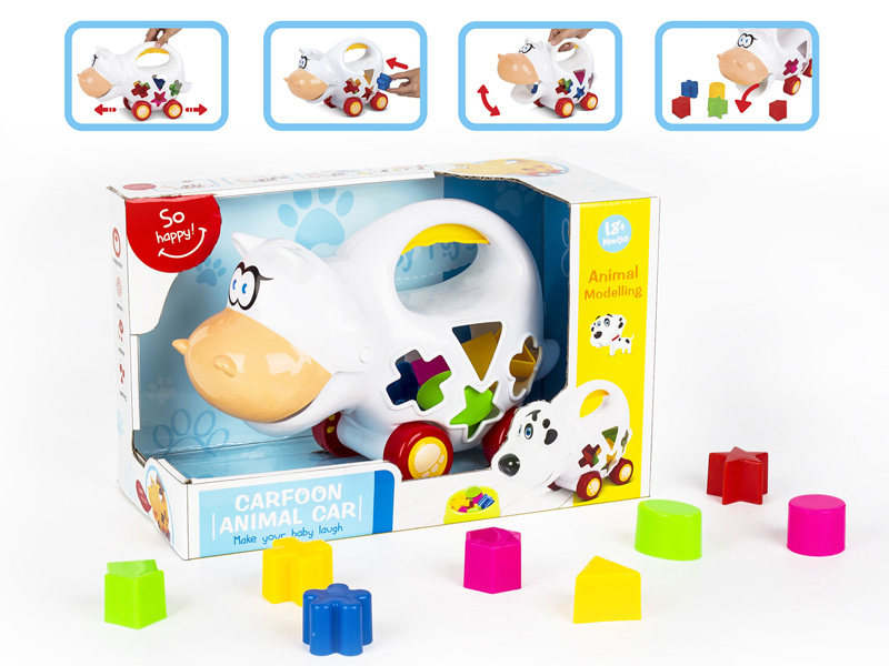 Cow Intelligent Building Blocks Car