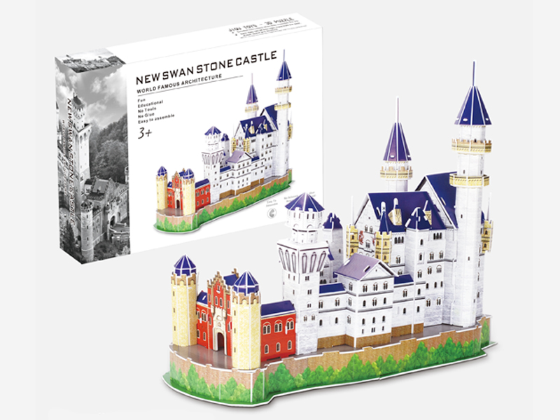 98PCS New Swan Stone castle 3D Jigsaw Puzzle (English)