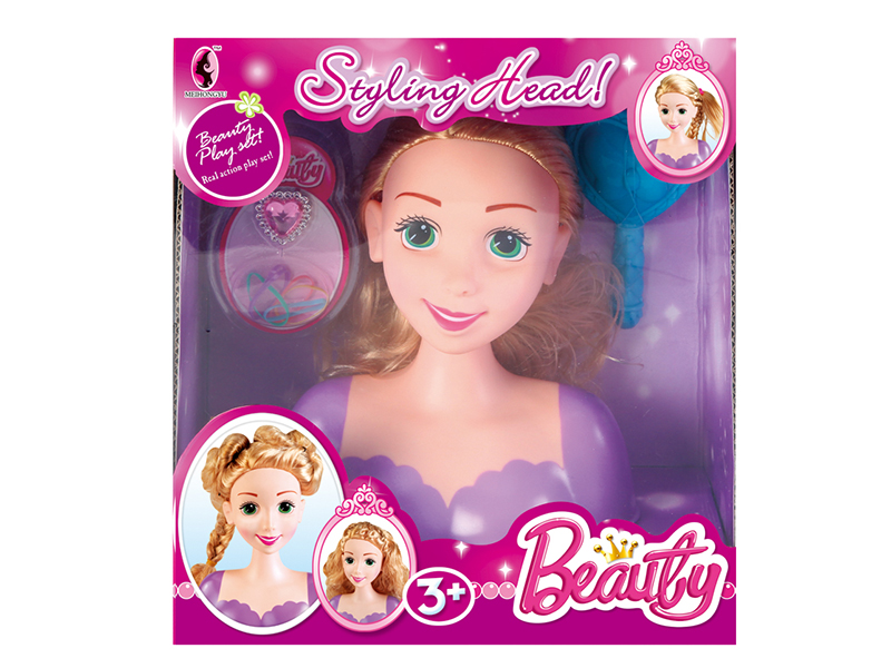 Barbie Head +Adornment Toys Set
