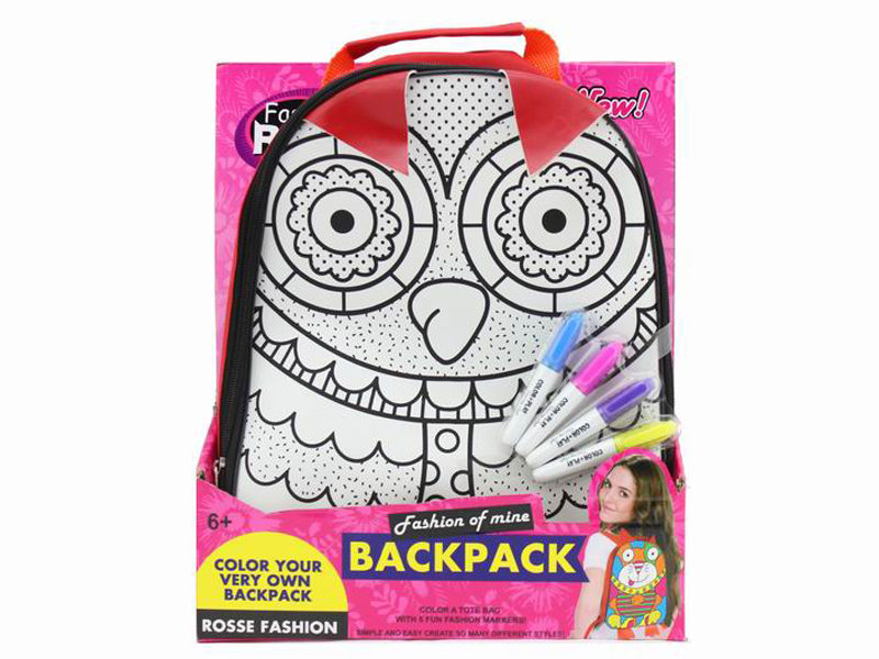 DIY Coloured Drawing Painting Backpack - Woodpecker