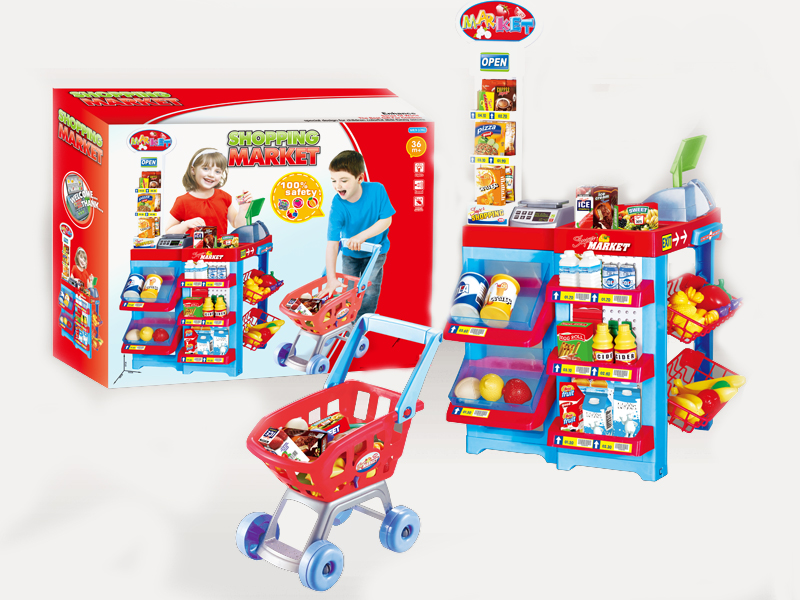 Blue Mini Supermarket Set (English)