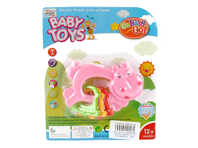 1PCS Cartoon Hippo Bell