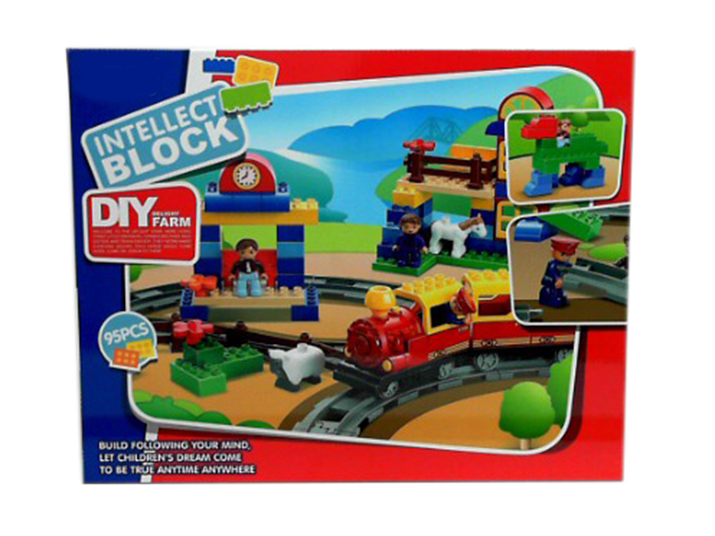 Farm Track Train Building Blocks