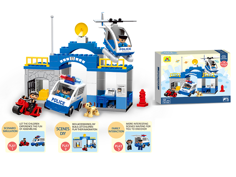 51PCS Super Police Building Blocks