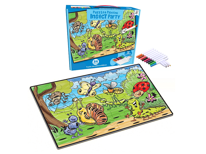 12Water Color Brush Puzzle