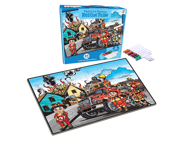 12Water Color Brush Puzzle