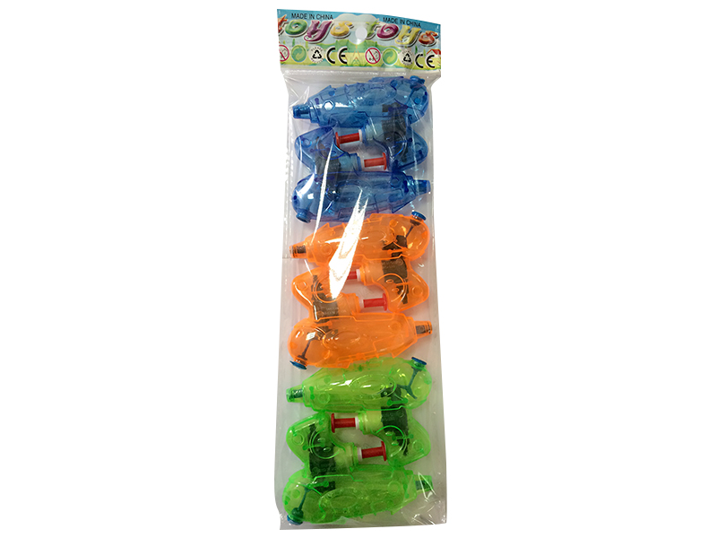 6PCS Transparent Water Gun(3color mixed)