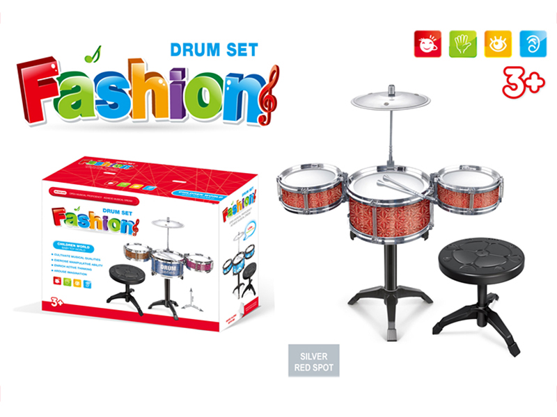 Electroplating Jazz Drum(silver red spot)