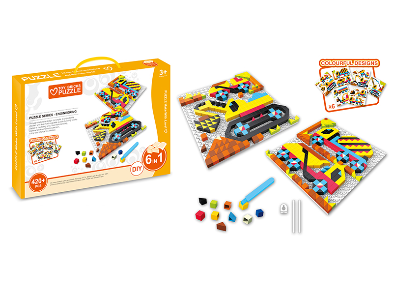 6 in 1 Intelligent Bricks Puzzle(Engineering Truck)