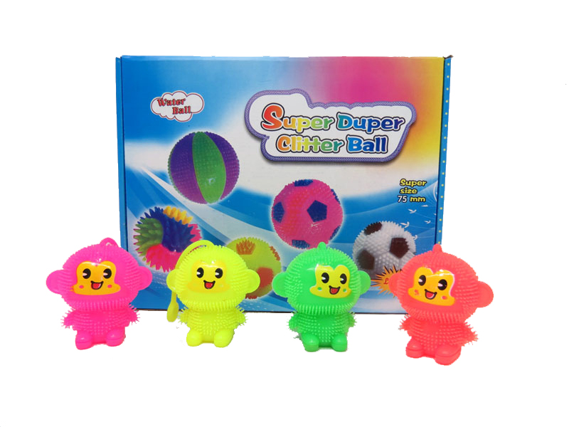 20PCS7.5CM Chuzzle With Light and Muxic ( 4 COLOR MIXED)