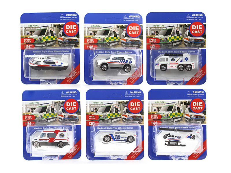 1：64 Alloy Medical Car(6 items mixed)