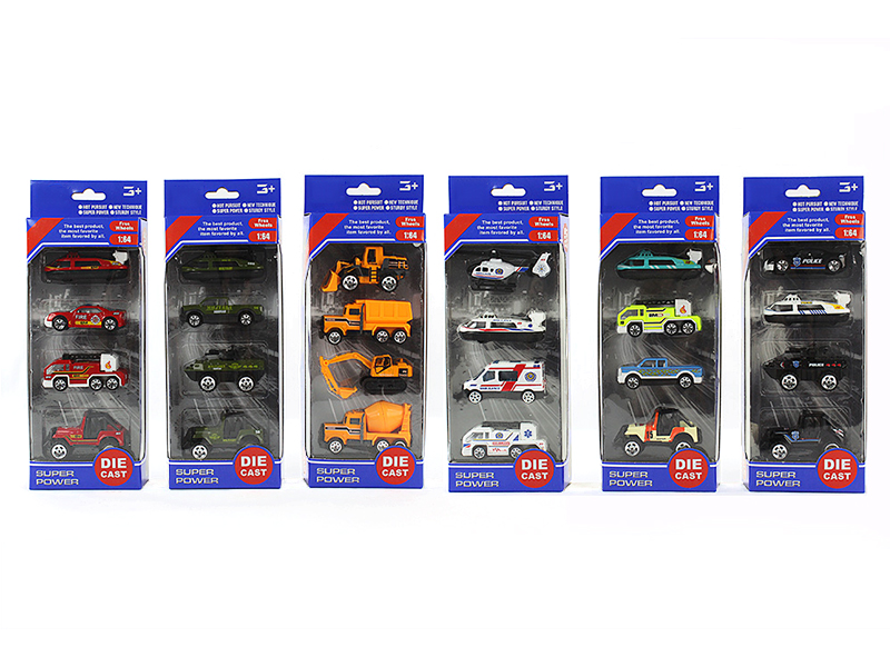 4只1：64 Alloy Car(6 items mixed)