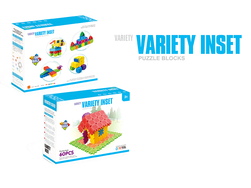 60PCS building blocks(8COLOR MIXED,English)