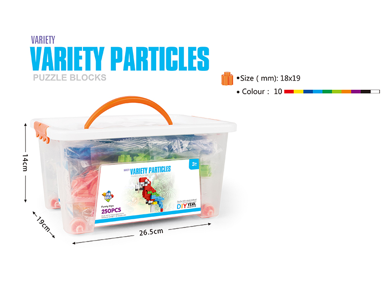 250PCS building blocks(10COLOR MIXED,English)