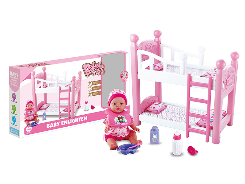 Double Decker Baby Bed With Doll