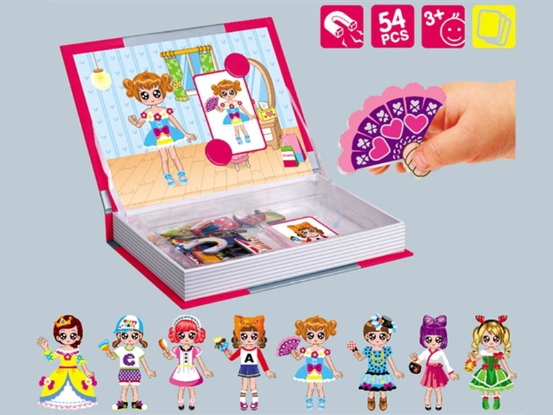 Fashion Girl Series Dressup Baby  Magnetic Puzzle Book