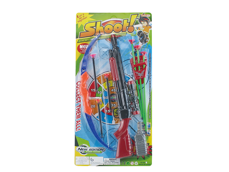 Soft Shot Gun With Bow And Arrow