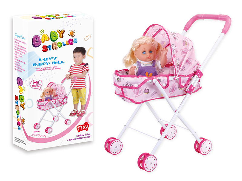 Baby Sunshade Cart +14' Doll