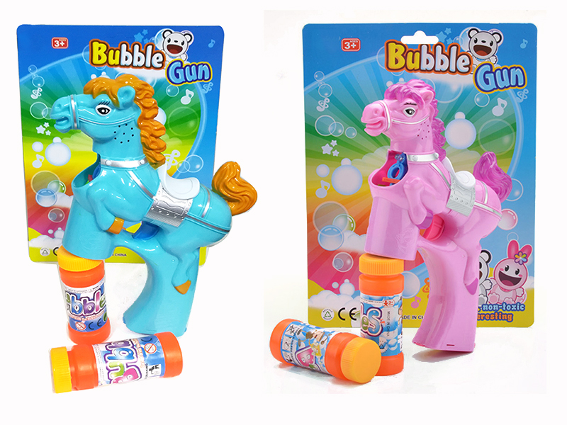 Solid Color Horse Bubble Gun With Light And Music