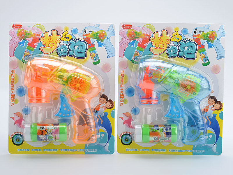 Space Gun Friction Flash Bubble Gun