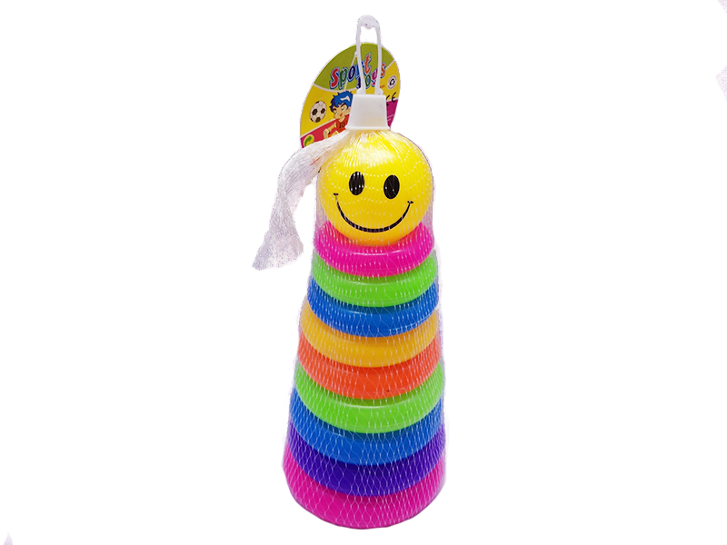 Single Color Smile Face 9 Layer Ferrule Rainbow Tower