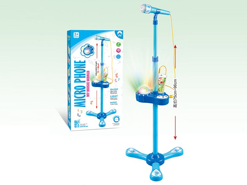 Blue Single Microphone Touch Karaoke