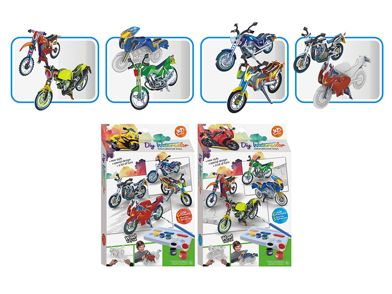 DIY Graffiti Coloured Drawing-Motorcycle(2 Items Mixed)