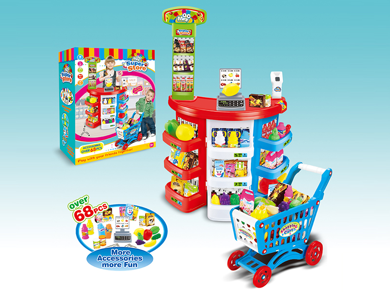 Supermarket Set + Shopping Cart