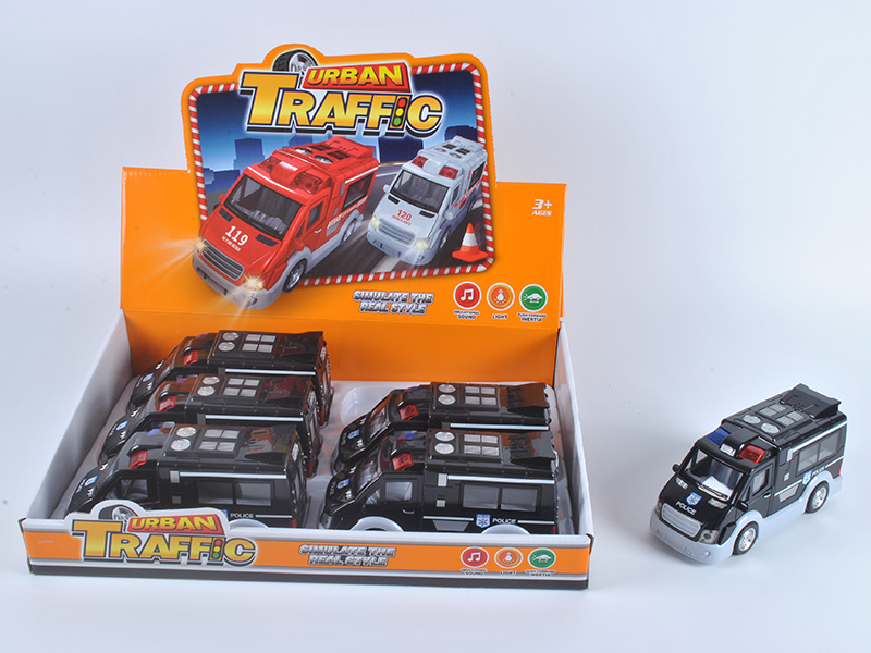 Friction Police Car With Light And Music