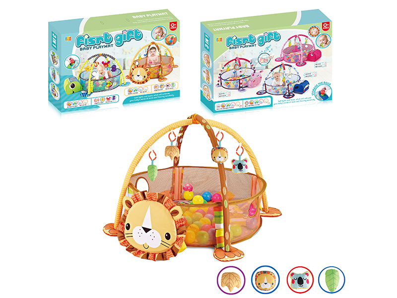 Baby Fitness Blanket With 12 Ocean Balls /With Music( Lion)