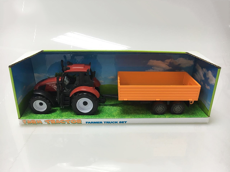 Friction Farm Tractor + Trailer