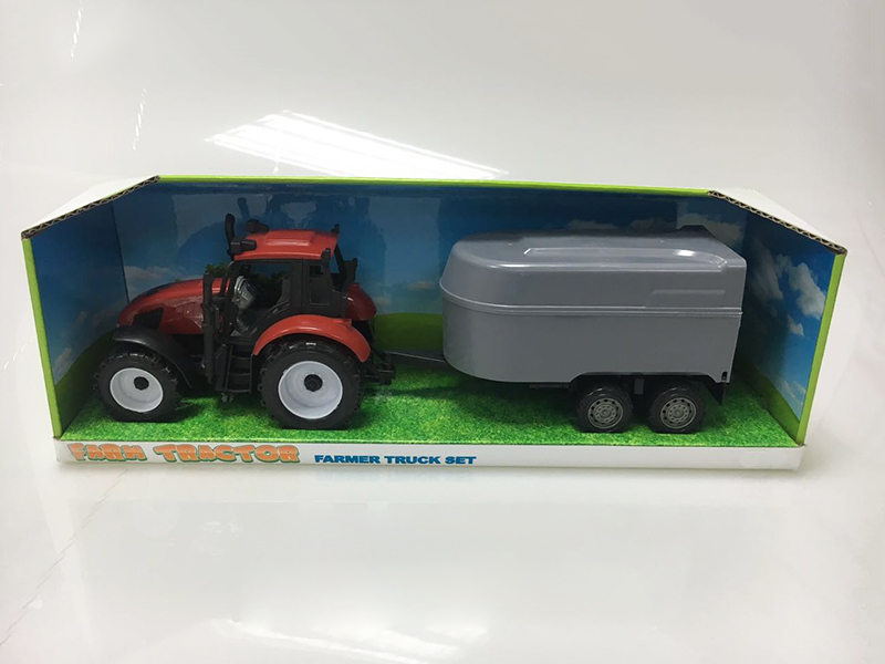 Friction Farm Tractor + Animal Locker