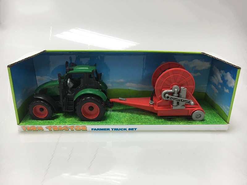 Friction Farm Tractor + Red Water Pot
