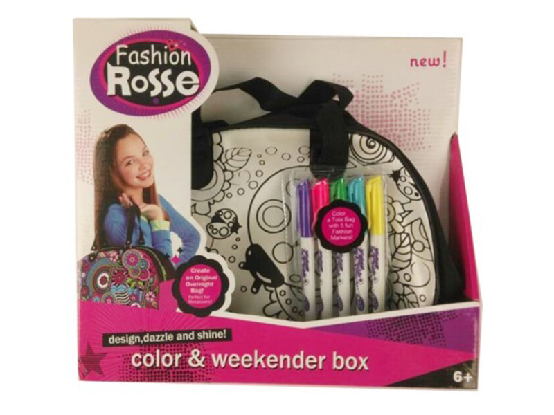 Coccinella Septempunctata DIY Coloured Drawing Painting Hand Bag(5 Colour Washable Pen)