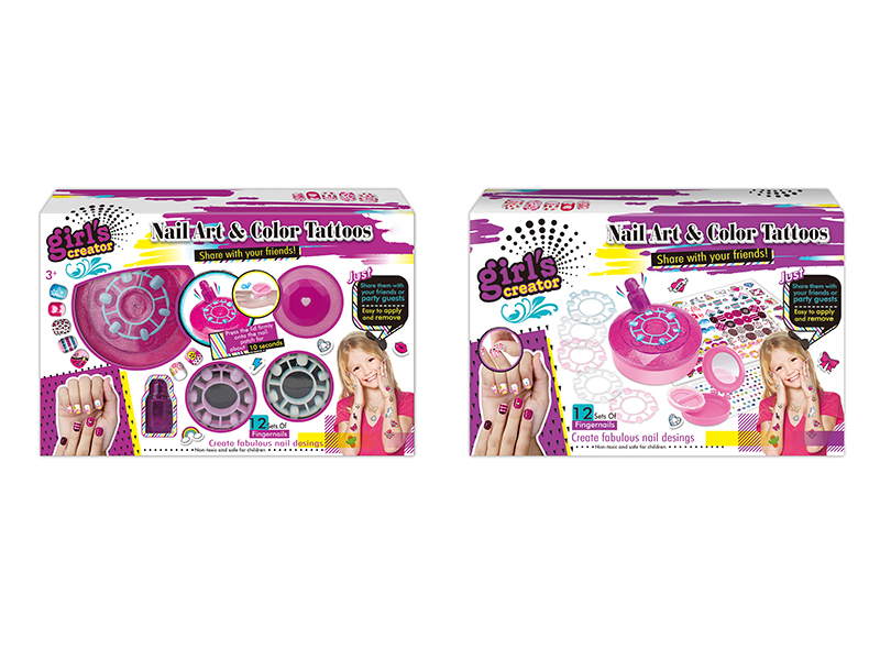 Nail Art & Color Tattoos Set