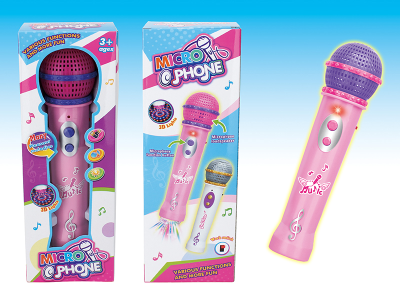 Microphone With Light And Music,Sound Amplifying Function