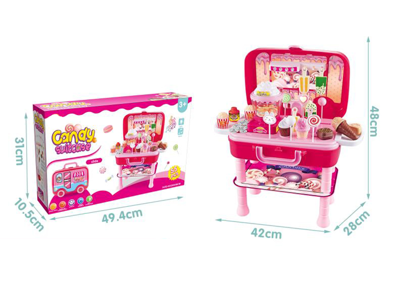 Ice Cream Candy Suitcase(B/O Popcorn Machine)