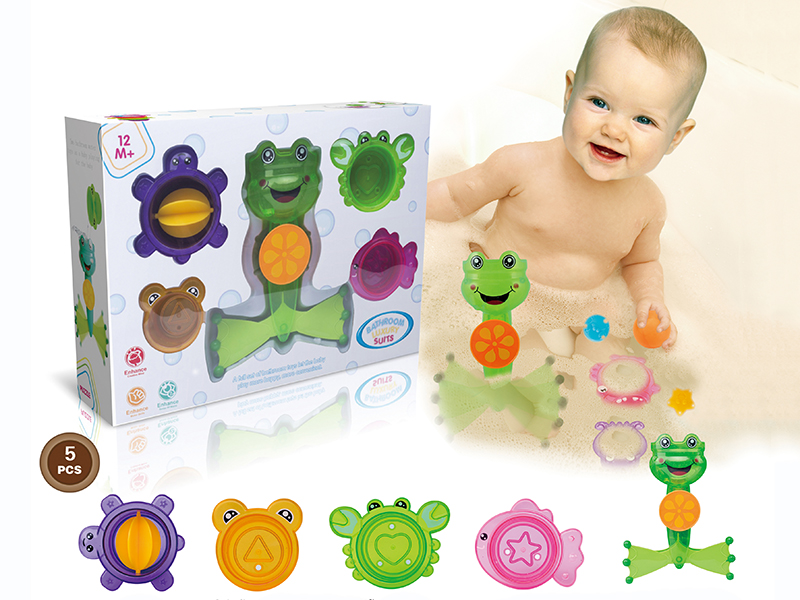 Sea Bathing Jenga Cup + Frog Combination 4 Colors