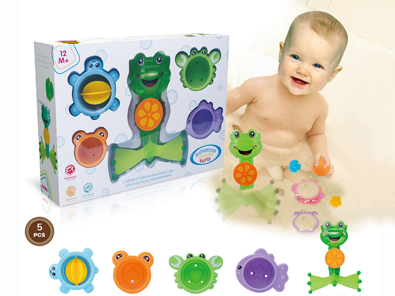 Sea Bathing Jenga Cup + Frog Combination 4 Colors