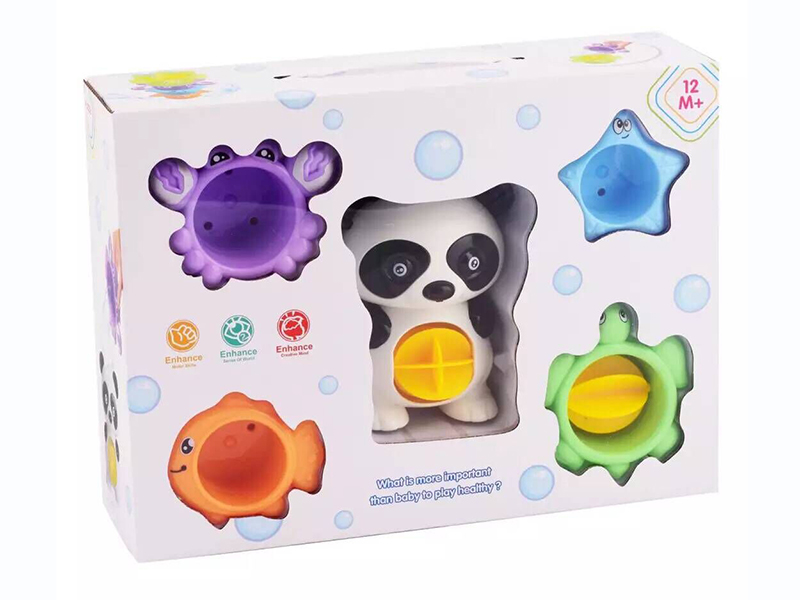 Sea Bathing Jenga Cup + Panda Combination 4 Colors