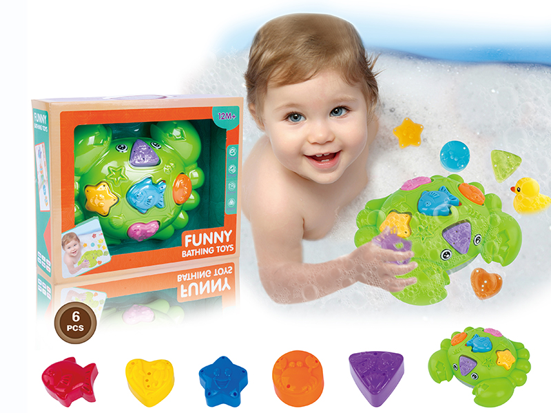 Crab Bathing Beach 5 Color Building Blocks Combination