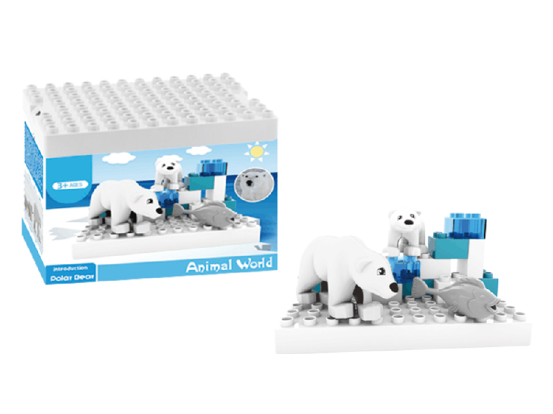 16PCS Polar Bear Building Blocks