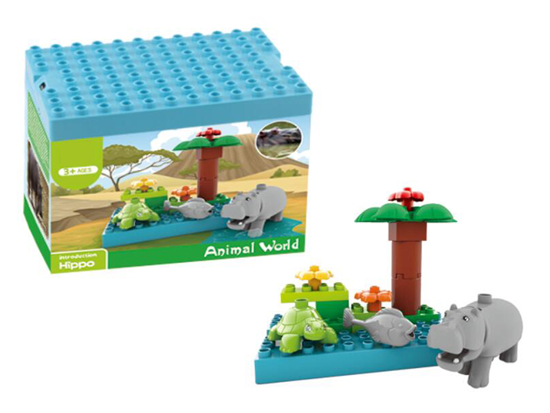 16PCS Hippo Building Blocks
