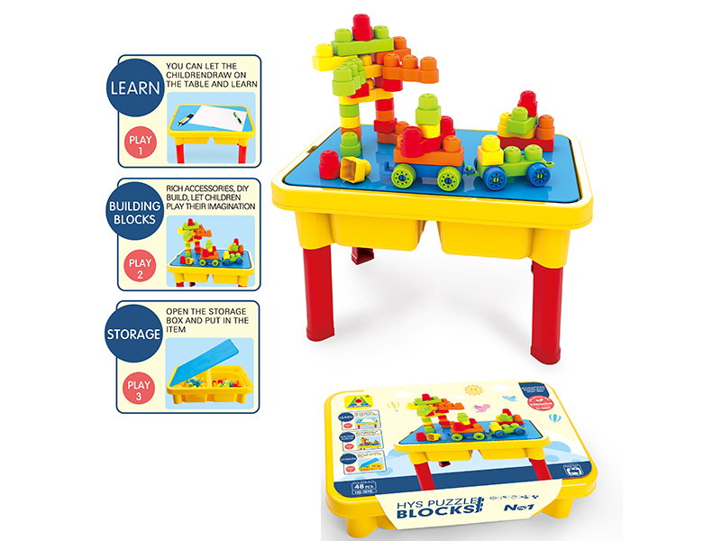 49PCS Multifunctional Building Blocks Desk